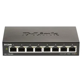D-Link Switch Gestionable DGS-1100-08V2/E - 8 Puertos Gigabit RJ-45 (10/100/1000 Mbps), QoS, VLAN, Ahorro Energético